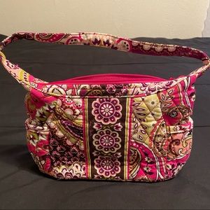 Vera Bradley fabric quilted paisley colorful zip handbag purse.